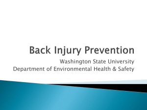 Back Injury Prevention - Environmental Health & Safety