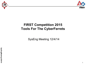 FIRST Competition 2015 Tools PowerPoint