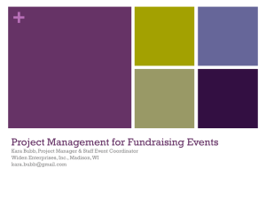 Project Management for Fundraising Events - Powerpoint