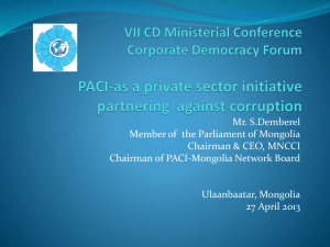 PACI-Mongolia Network
