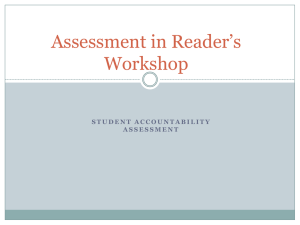 Assessment in Reader`s Workshop