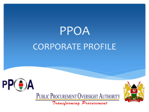 PPOA Corporate Profile Presentation