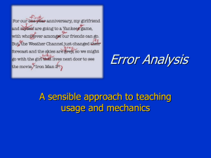 Error analysis presentation