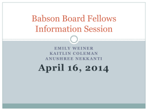 Launching a Board Fellows Program at Babson