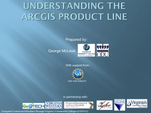 Understanding the ARCGIS product line