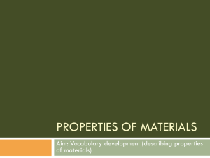 Lesson 9 - Properties of materials