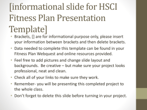 HSCI Fitness Plan PowerPoint Template