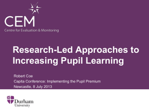 Research-Led Approaches to Increasing Pupil Learning (ppt)