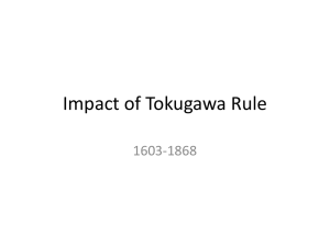 Impact of Tokugawa Rule 1600 to 1868