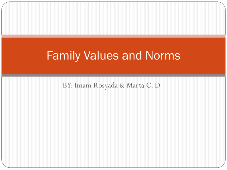 Family Values And Norms