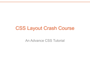 CSS Layout Crash Course - Dordt College Web Design