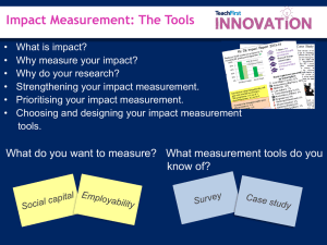 Impact Measurement Tools
