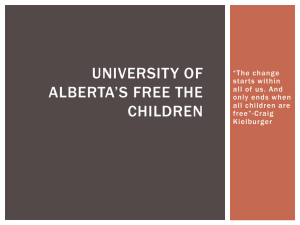 University of Alberta*s Free The Children