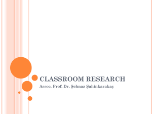 CLASSROOM RESEARCH