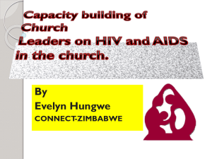 HIV and AIDS IN CHURCH - HIV Capacity Building Partners Summit