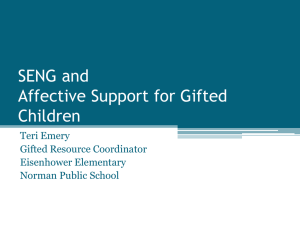 SENG and Affective Support for Gifted Children