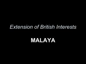 British Intervention in Malaya