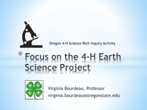 PowerPoint - Oregon 4-H Science Rich Inquiry - Oregon State 4-H