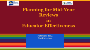 Planning for Mid-Year Reviews in Educator Effectiveness February
