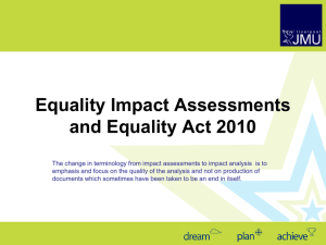 What is an Equality Impact Assessment?