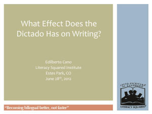 What Effect Does the Dictado Has on Writing?