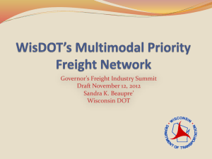 WisDOT`s Multimodal Priority Freight Network