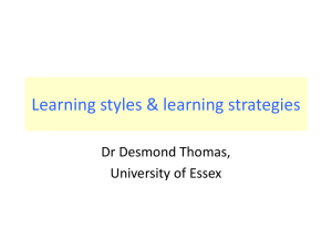 Learner autonomy & learning styles - ORB