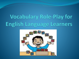 Vocabulary Role-Play for English Language Learners
