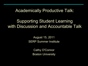 Academically Productive Talk - Word Generation