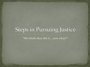 Steps in Pursuing Justice