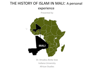 THE HISTORY OF ISLAM IN MALI: A personal