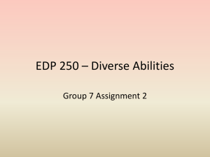 EDP 250 – Diverse Abilities