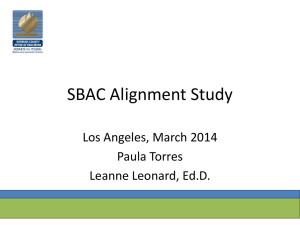 SBAC Item Alignment Study