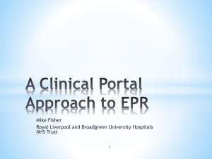 A Clinical Portal Approach to EPR