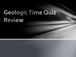 Geologic Time Quiz Review