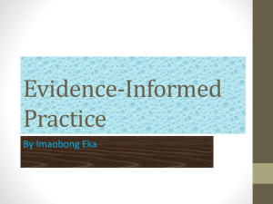 Evidence-Informed Practice – suitable sources to