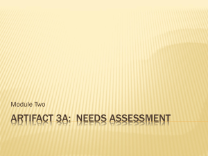 Artifact 3A Needs Assessment