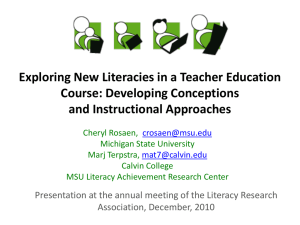 Exploring New Literacies in a Teacher Education