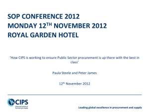 CIPS Presentation 803.1KB - Society of Procurement Officers in