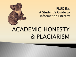 PLUG INs A Student*s Guide to Information Literacy