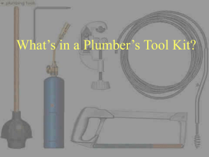 Plumbing Tools - Dunne Memorial Academy