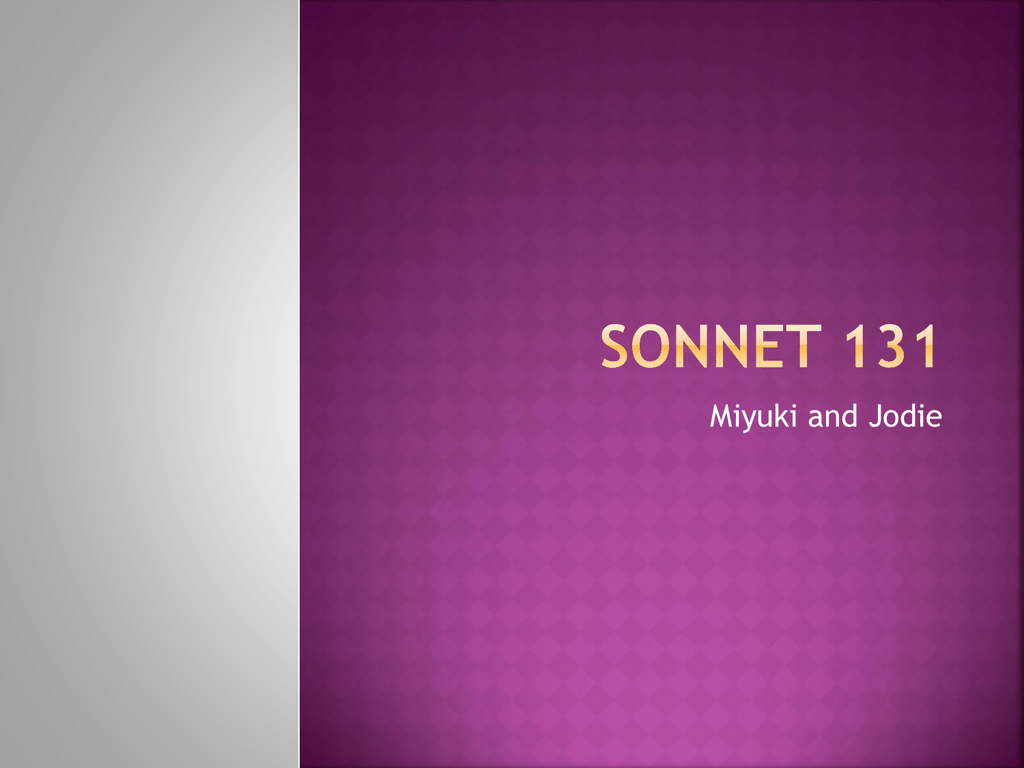sonnet 131
