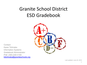 Granite School District ESD gradebook