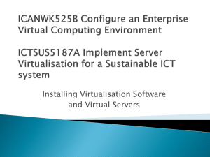 Installation of Virtual Servers