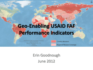 Geo-Enabling USAID F Indicators - Online Geospatial Education