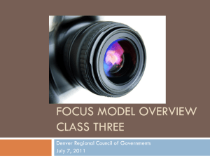 Focus Model Class 3 - Denver Regional Council of Governments