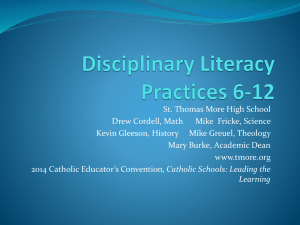 Disciplinary Literacy Final