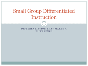 Small Group Differentiated Instruction