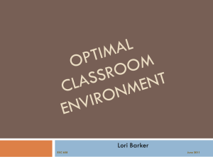 Optimal Classroom Environment
