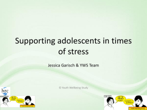 Presentation slides: Supporting Adolescents in Times of Stress